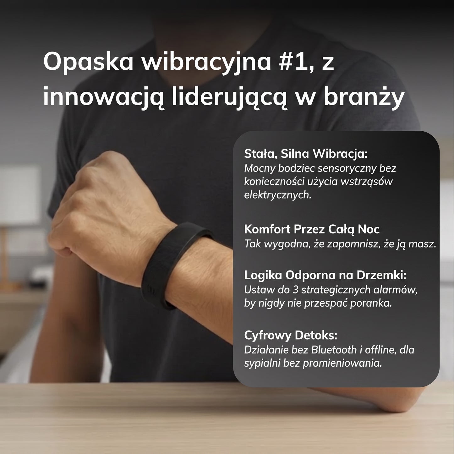 RiseWell Pro | Budzik Wibracyjny na Nadgarstek