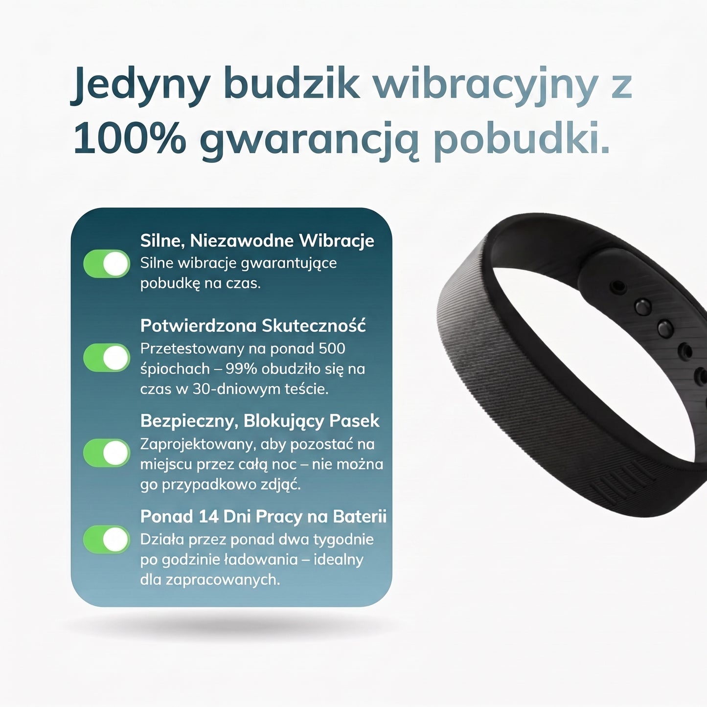 RiseWell Pro | Budzik Wibracyjny na Nadgarstek